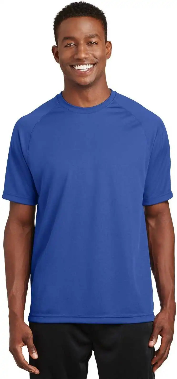 Sport Tek T473 Dry Zone Short Sleeve Raglan t Shirt True Royal