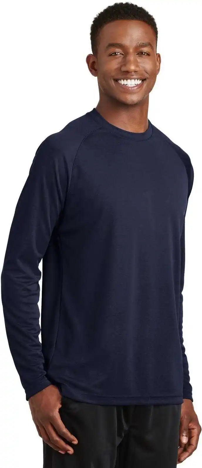 Sport-tek T473ls Dry Zone Long Sleeve Raglan T-shirt - True Navy