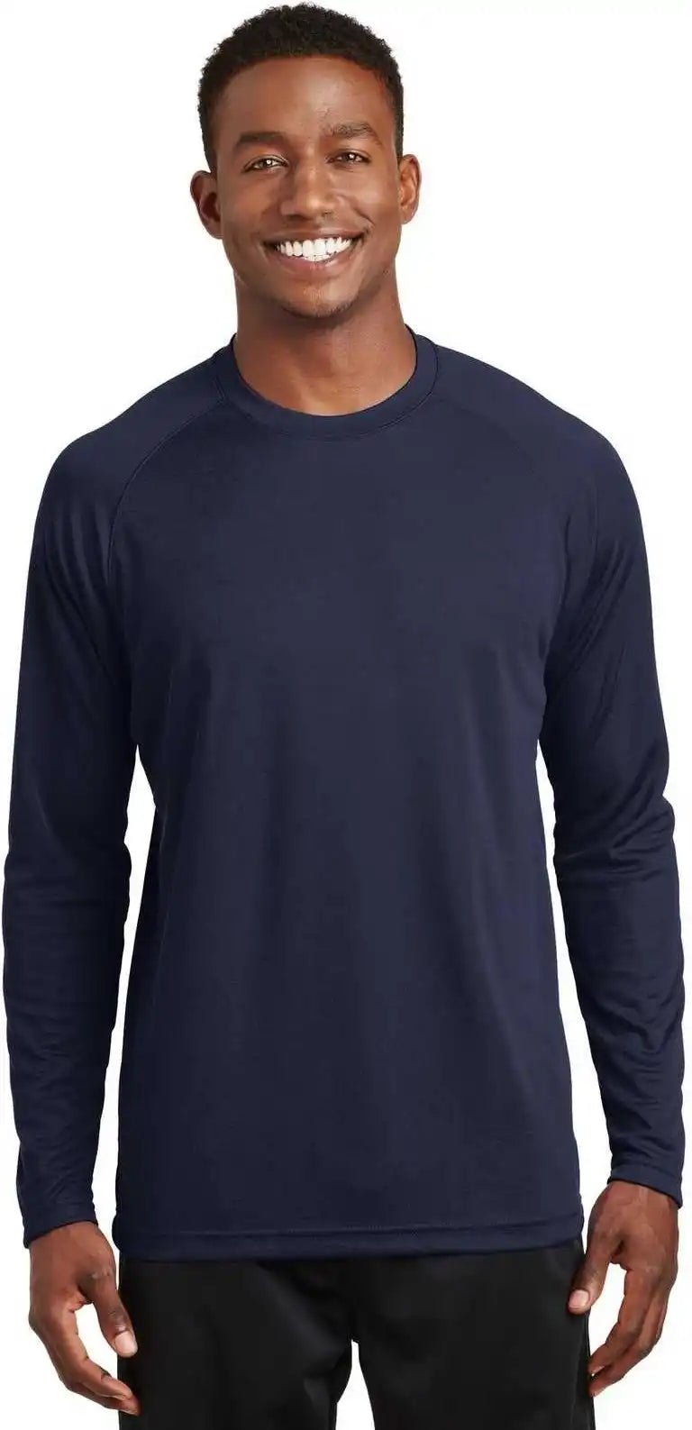 Sport-tek T473ls Dry Zone Long Sleeve Raglan T-shirt - True Navy