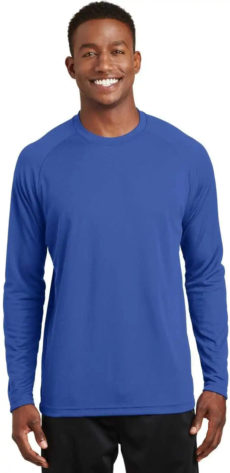 Sport-tek T473ls Dry Zone Long Sleeve Raglan T-shirt - True Royal