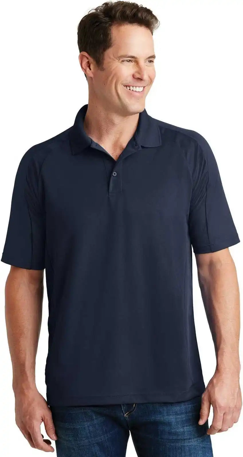 Sport Tek T474 Dri Mesh Pro Polo Navy