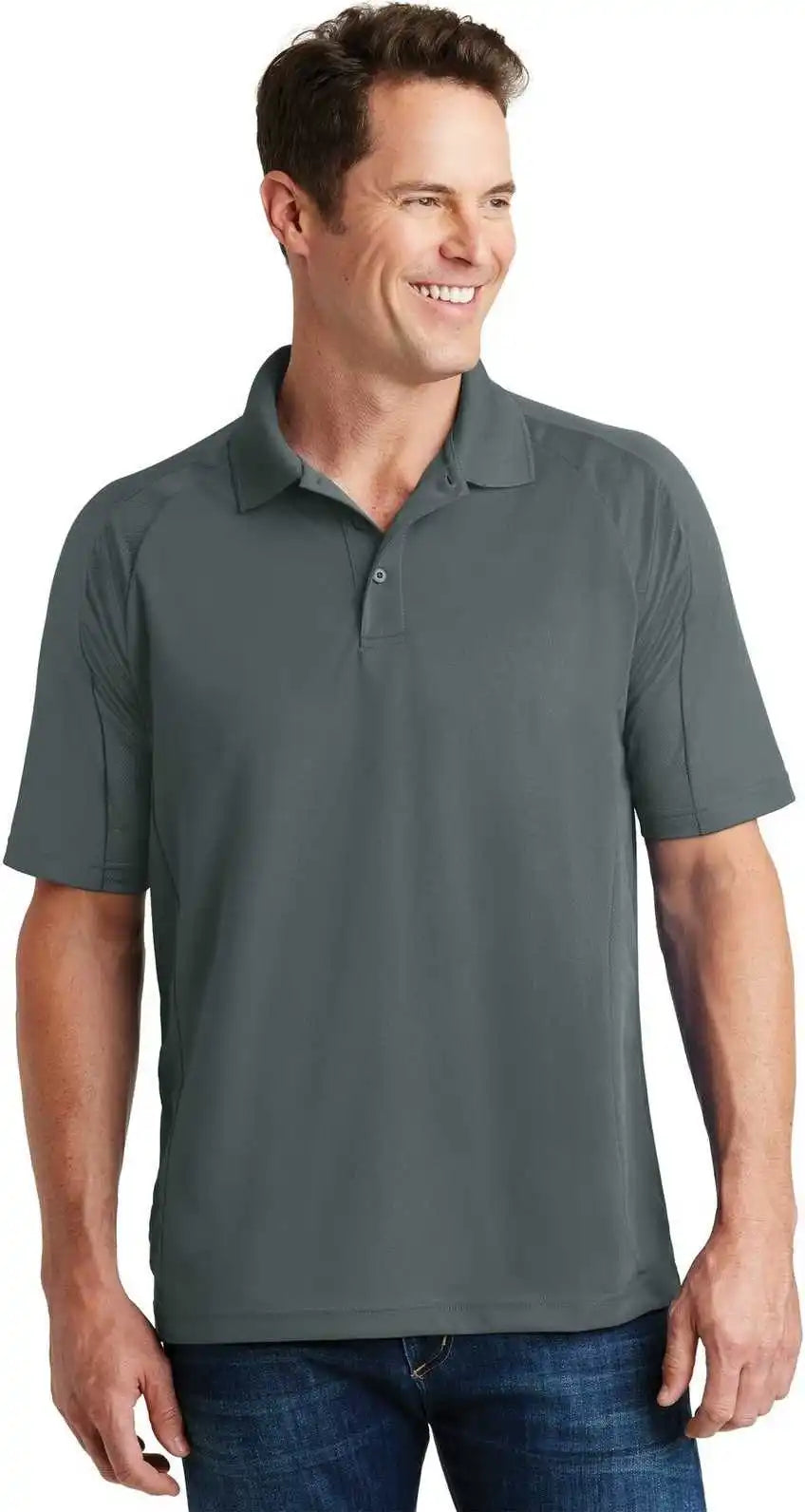 Sport Tek T474 Dri Mesh Pro Polo Steel