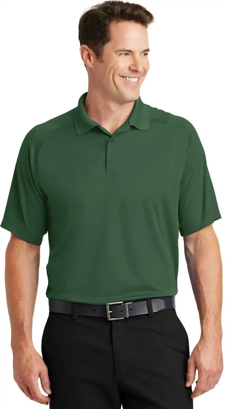 Sport Tek T475 Dry Zone Raglan Polo Forest Green