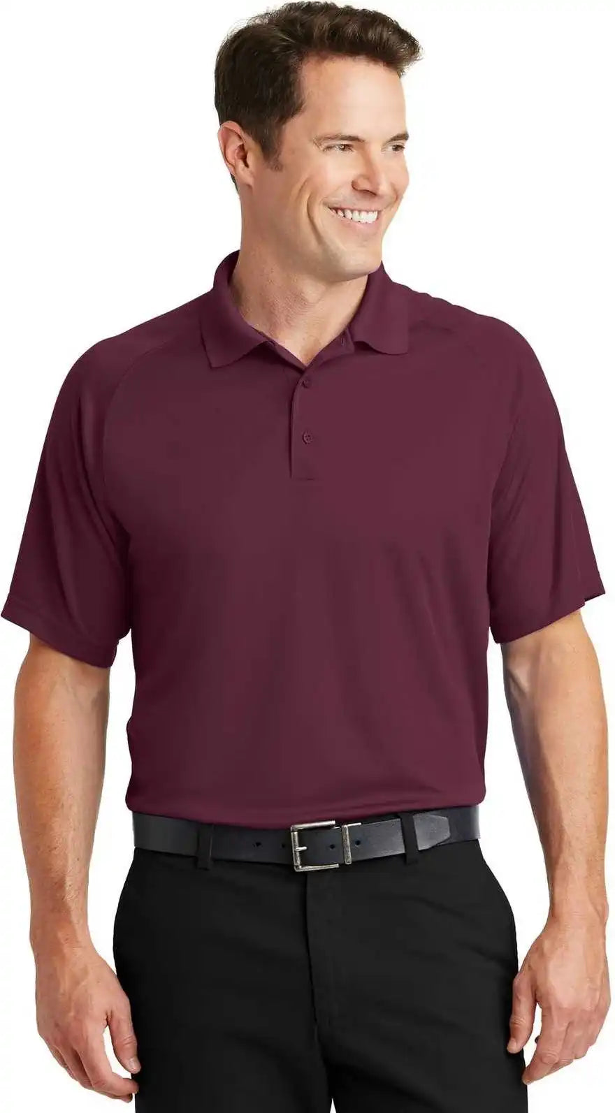 Sport-tek T475 Dry Zone Raglan Polo - Maroon
