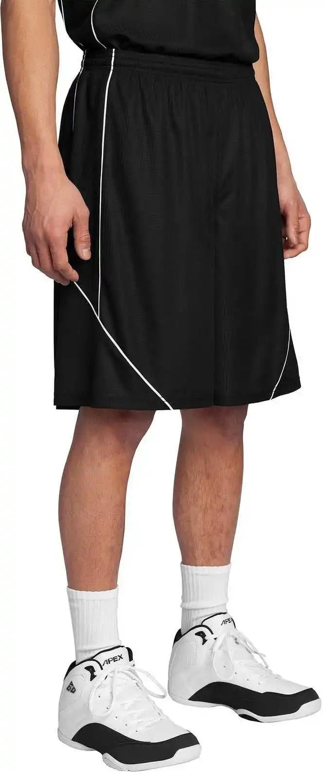 Sport-tek T565 Posicharge Mesh Reversible Spliced Short - Black