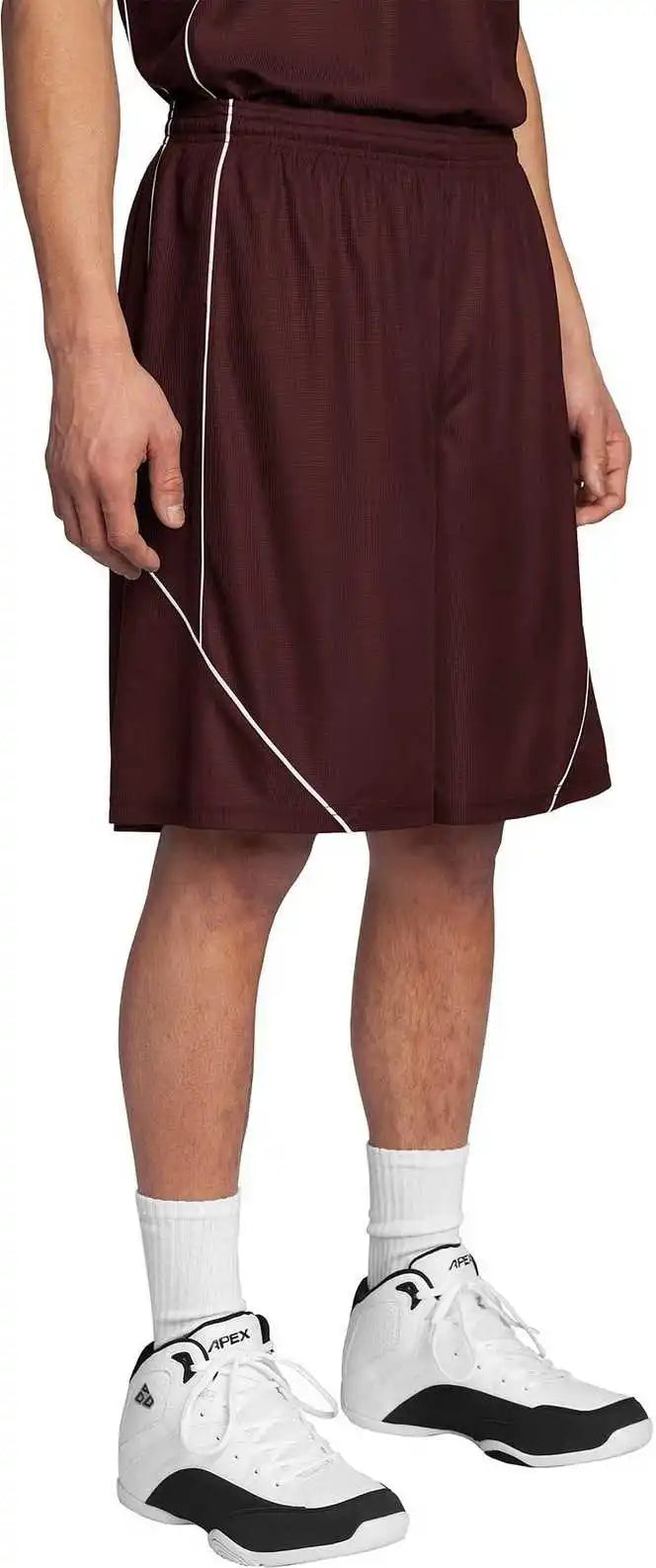 Sport-tek T565 Posicharge Mesh Reversible Spliced Short - Maroon