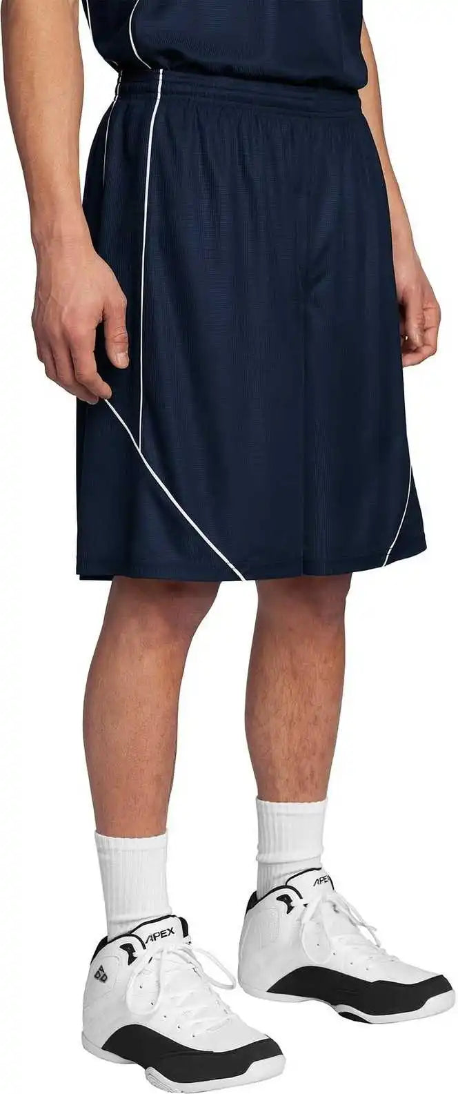 Sport-tek T565 Posicharge Mesh Reversible Spliced Short - True Navy