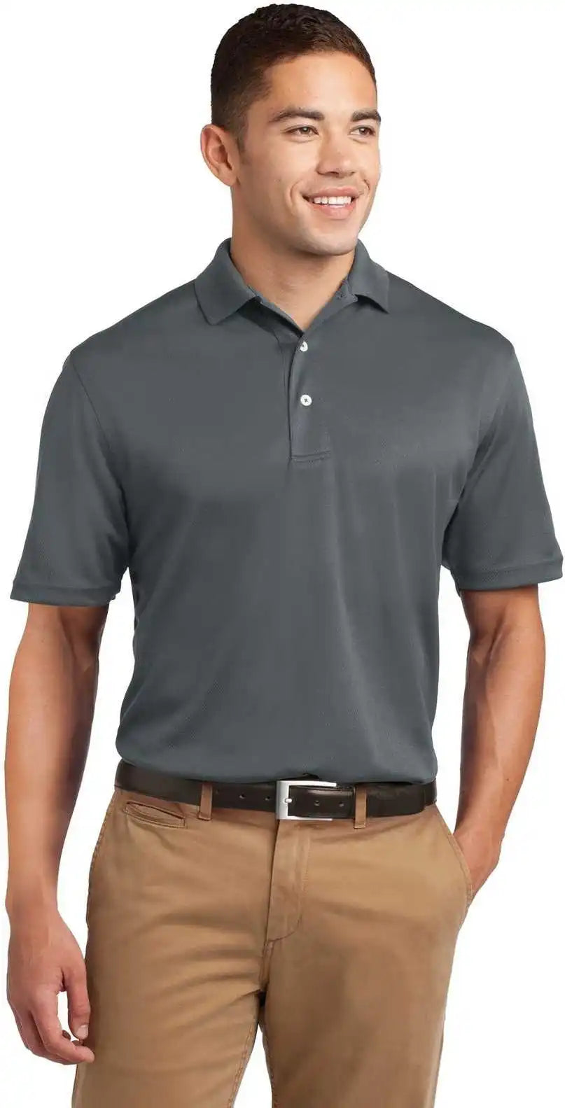 Sport-tek Tk469 Tall Dri-mesh Polo - Steel