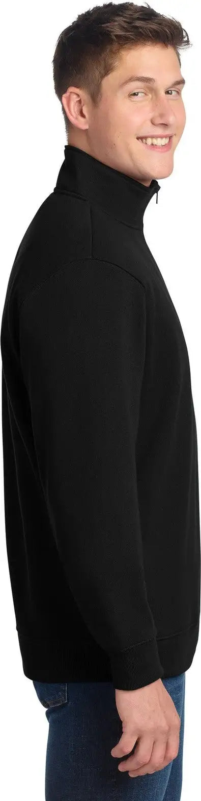 Sport-tek Tst253 Tall 1/4-zip Sweatshirt - Black
