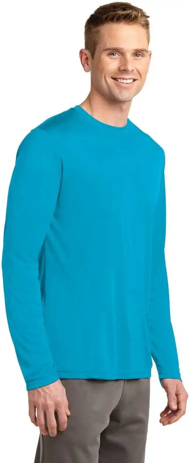 Sport-tek Tst350ls Tall Long Sleeve Posicharge Competitor Tee - Atomic Blue