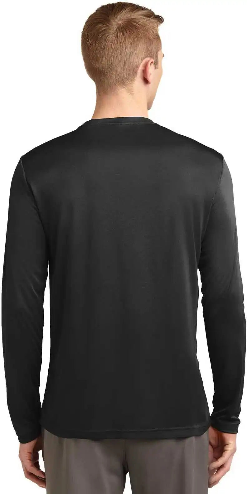Sport Tek Tst350ls Tall Long Sleeve Posicharge Competitor Tee Black