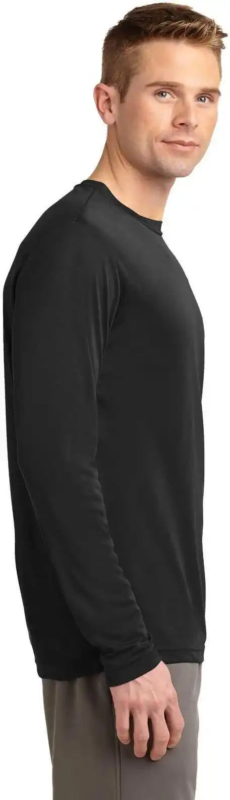 Sport Tek Tst350ls Tall Long Sleeve Posicharge Competitor Tee Black