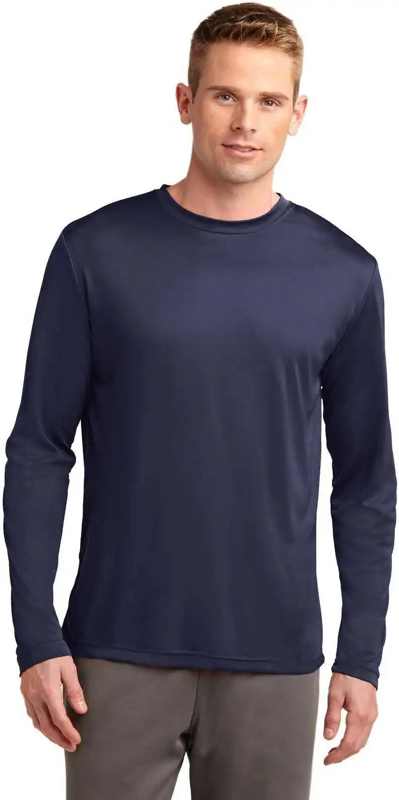 Sport Tek Tst350ls Tall Long Sleeve Posicharge Competitor Tee True Navy