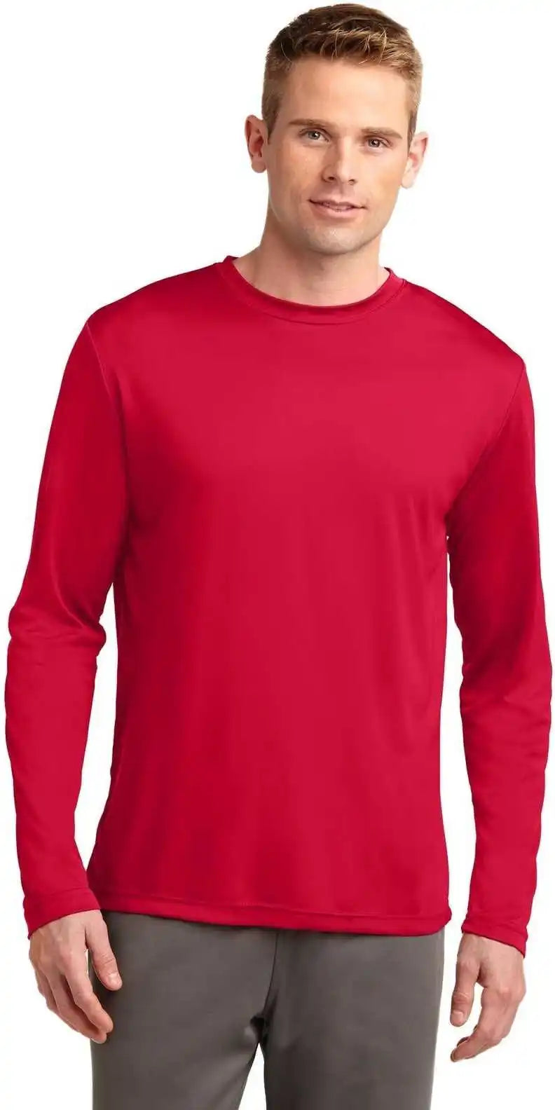 Sport Tek Tst350ls Tall Long Sleeve Posicharge Competitor Tee True Red
