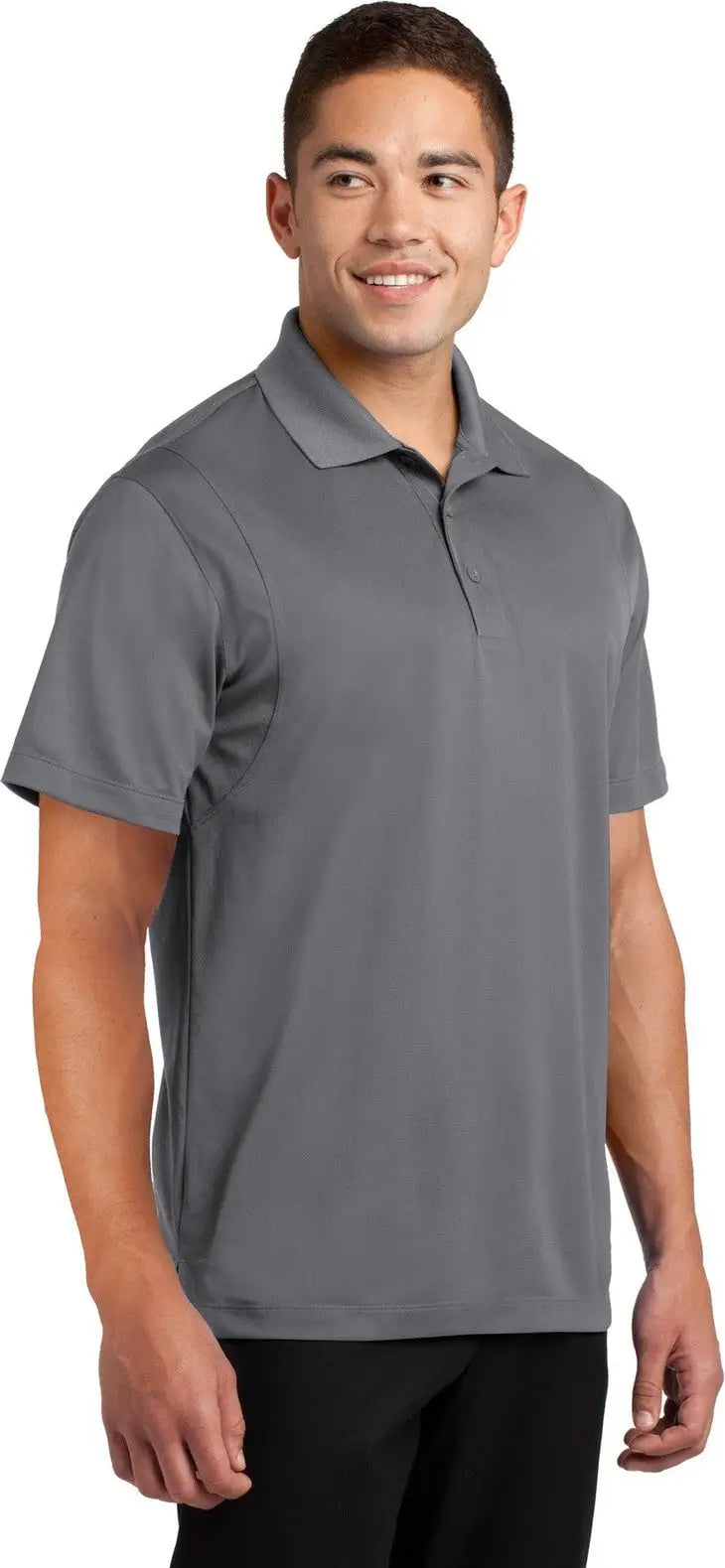 Sport-tek Tst650 Tall Micropique Sport-wick Polo - Gray Concrete