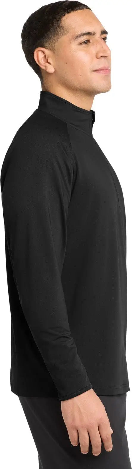 Sport-tek Tst850 Tall Sport-wick Stretch 1/4-zip Pullover - Black