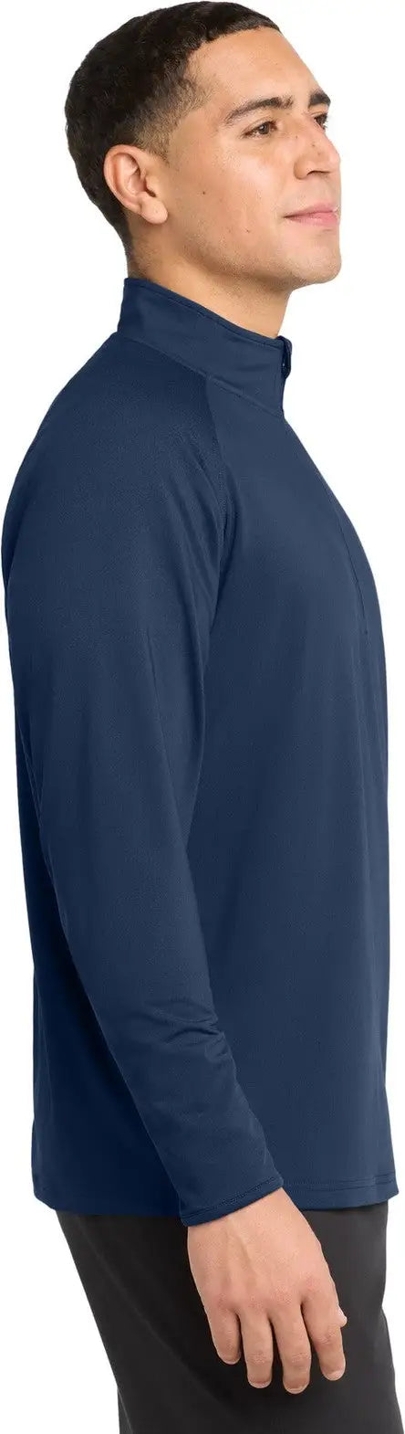 Sport-tek Tst850 Tall Sport-wick Stretch 1/4-zip Pullover - True Navy