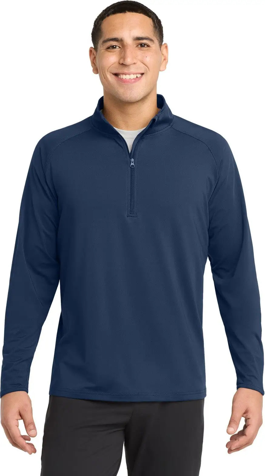 Sport-tek Tst850 Tall Sport-wick Stretch 1/4-zip Pullover - True Navy