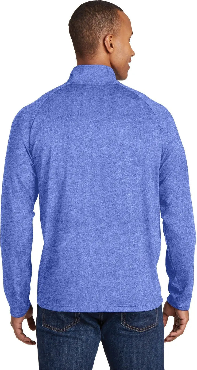Sport-tek Tst850 Tall Sport-wick Stretch 1/4-zip Pullover - True Royal Heather