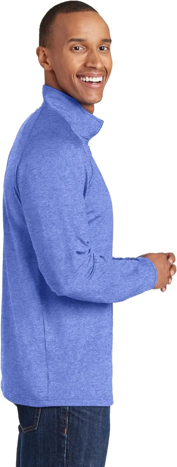 Sport-tek Tst850 Tall Sport-wick Stretch 1/4-zip Pullover - True Royal Heather
