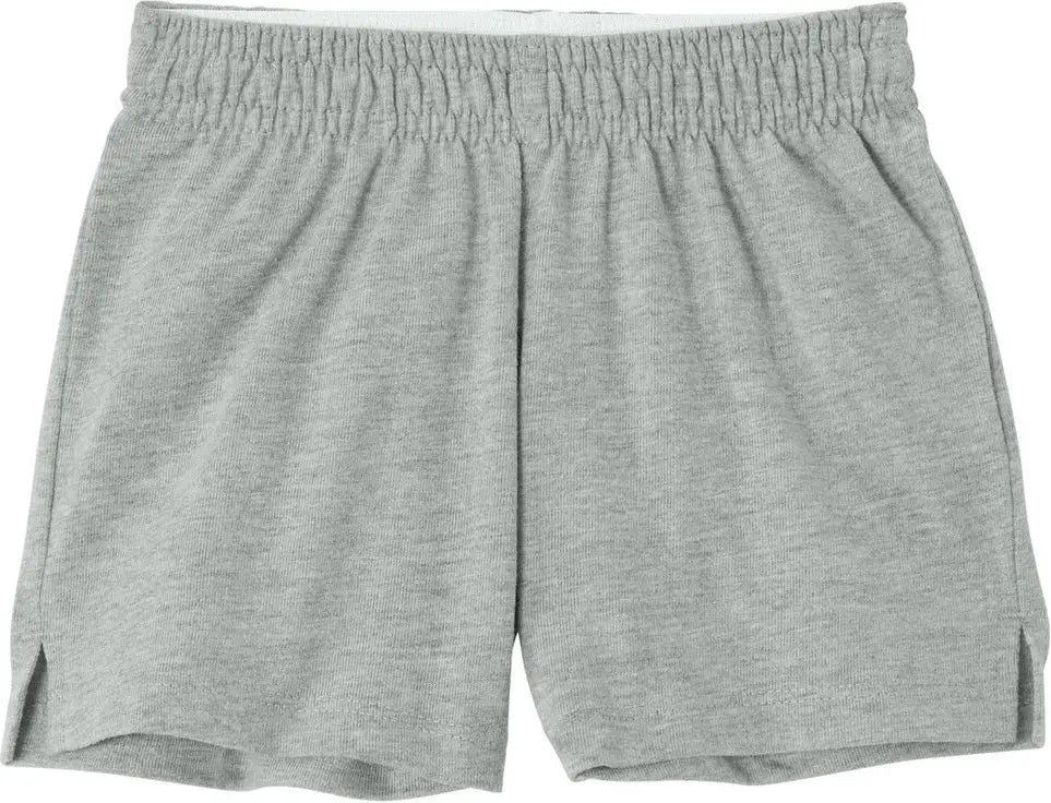 Sport-tek Ygst311 Girls Jersey Knit Squad Short - Heather Gray - Youth Xs