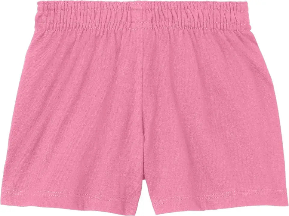 Sport-tek Ygst311 Girls Jersey Knit Squad Short - True Pink