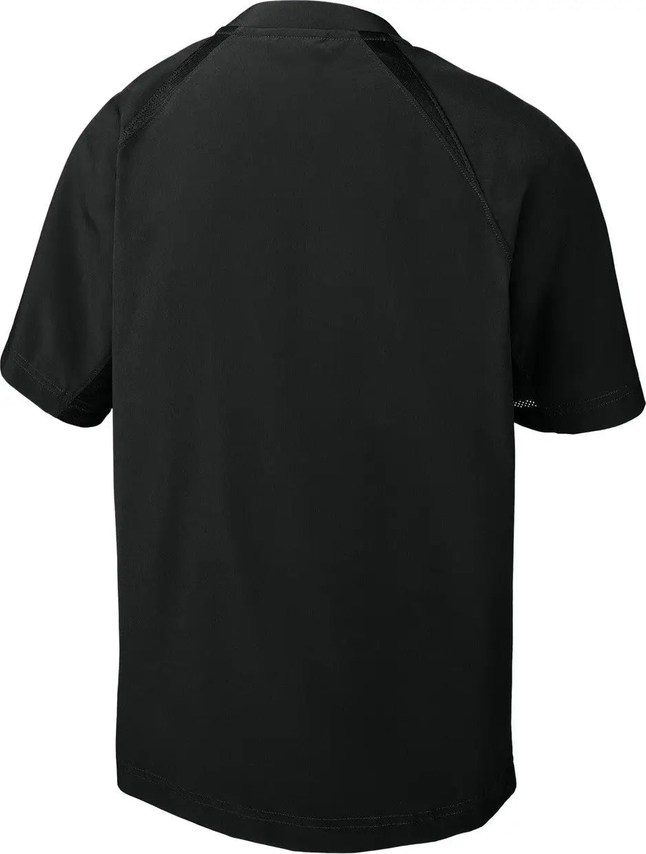 Sport-tek Yjst489 Youth Repeat 1/2-zip Short Sleeve Jacket - Black