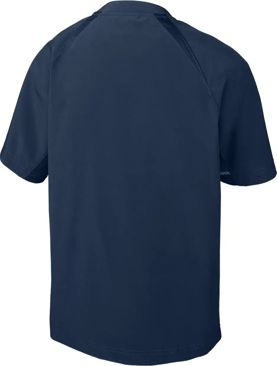 Sport-tek Yjst489 Youth Repeat 1/2-zip Short Sleeve Jacket - True Navy - Xs