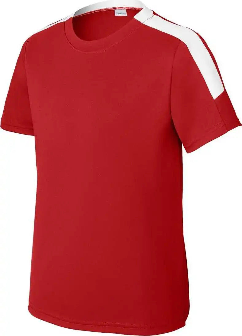 Sport Tek Yst100 Youth Competitor United Crew Dprd/wht