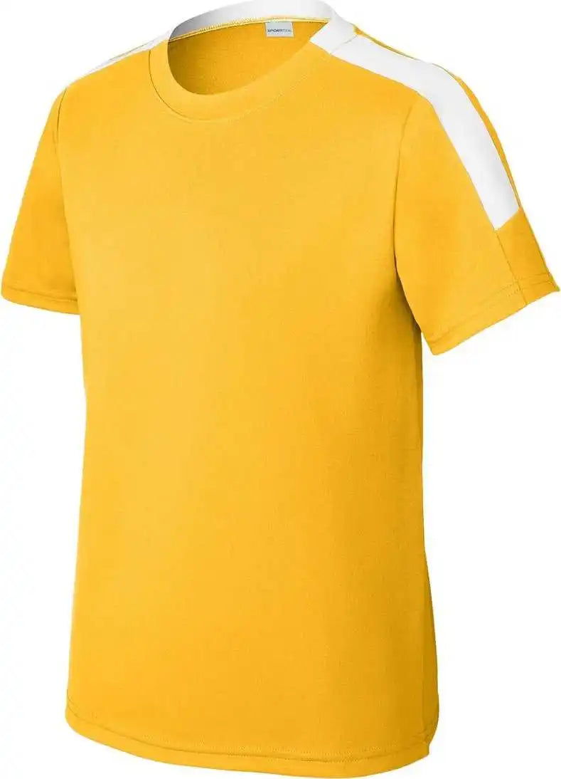 Sport Tek Yst100 Youth Competitor United Crew Gold/ White