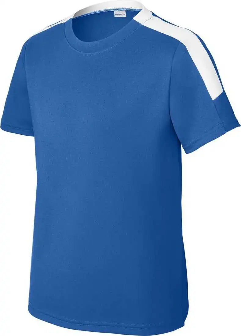 Sport Tek Yst100 Youth Competitor United Crew True Royal/ White
