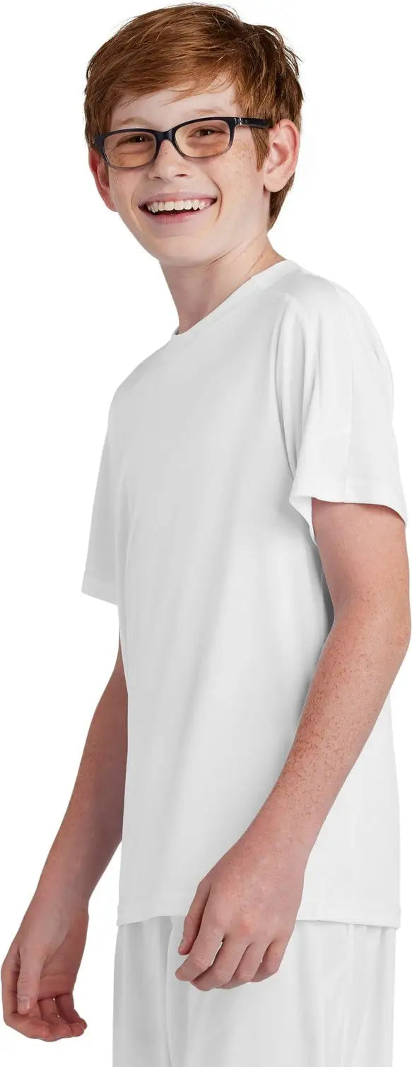 Sport-tek Yst100 Youth Competitor United Crew - White