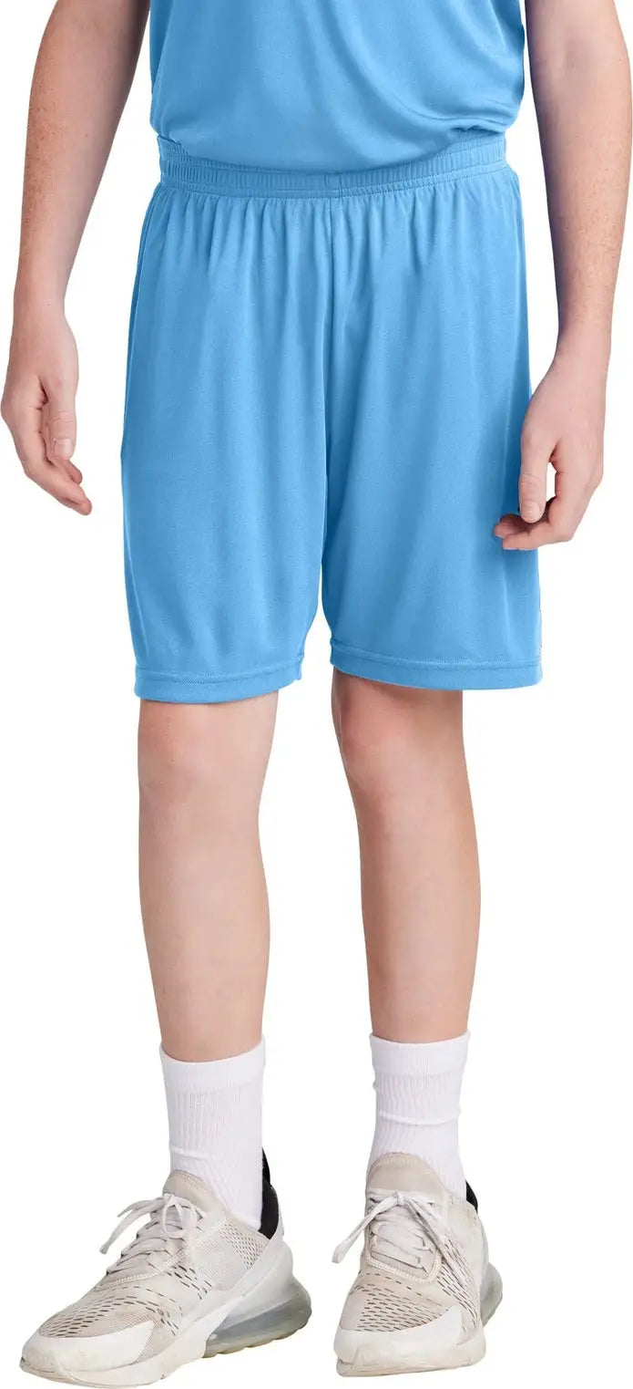 Sport-tek Yst103 Youth Competitor United 5’’ Short - Carolina Blue White - Blue/ / Xs
