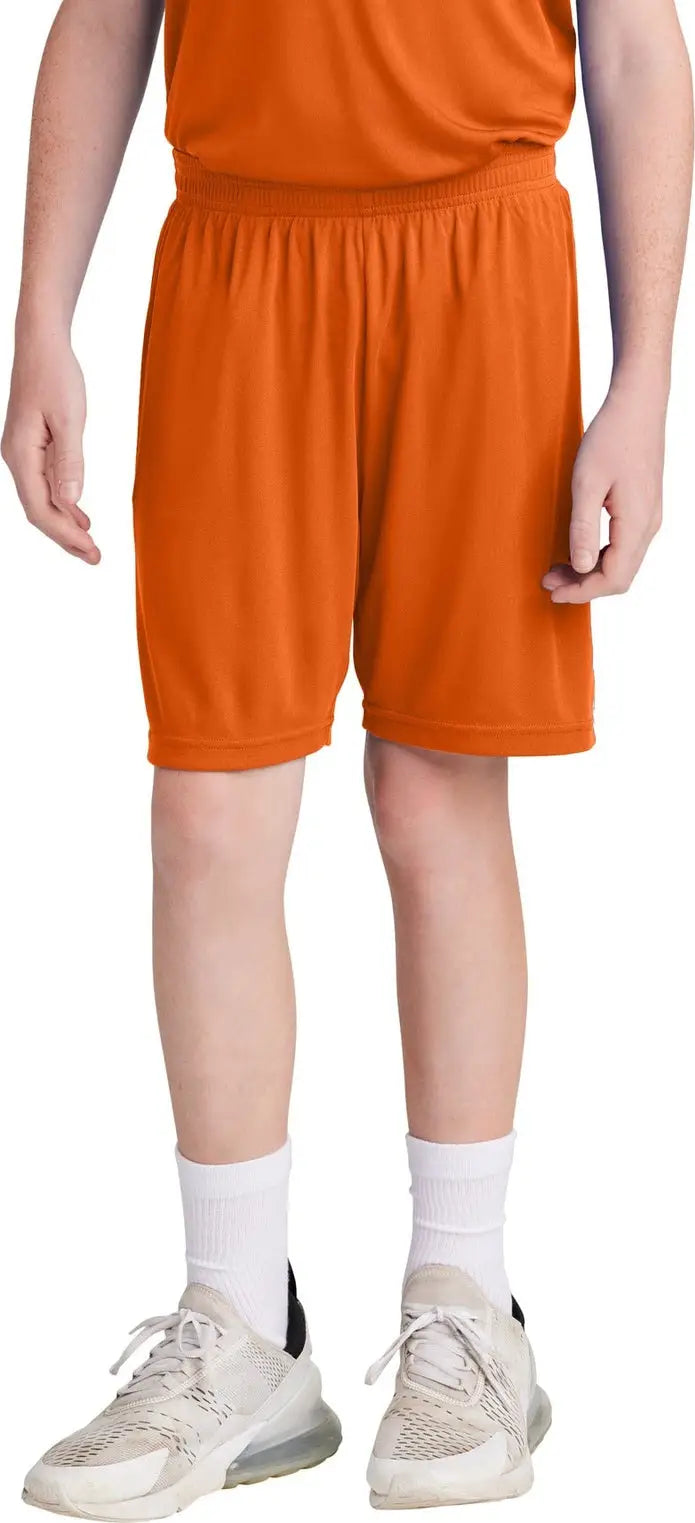 Sport-tek Yst103 Youth Competitor United 5’’ Short - Deep Orange White - Orange/ / Xs