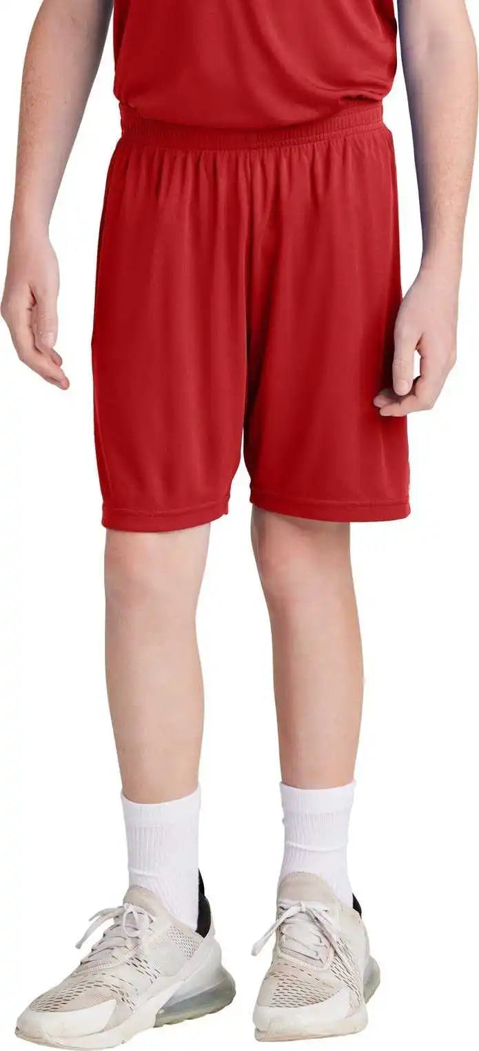 Sport Tek Yst103 Youth Competitor United 5’’ Short Dprd/wht
