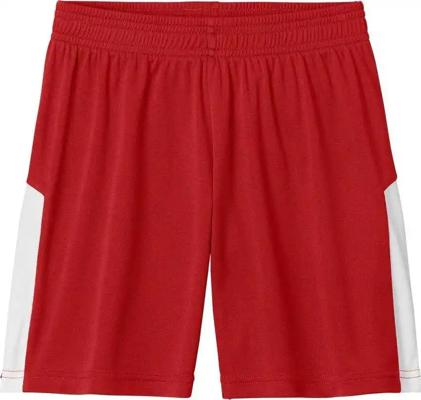 Sport Tek Yst103 Youth Competitor United 5’’ Short Dprd/wht