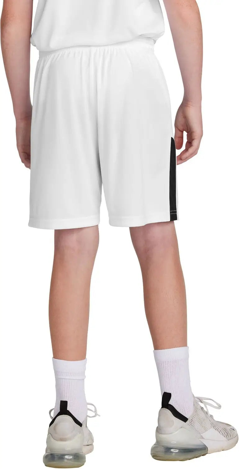Sport-tek Yst103 Youth Competitor United 5’’ Short - White Black