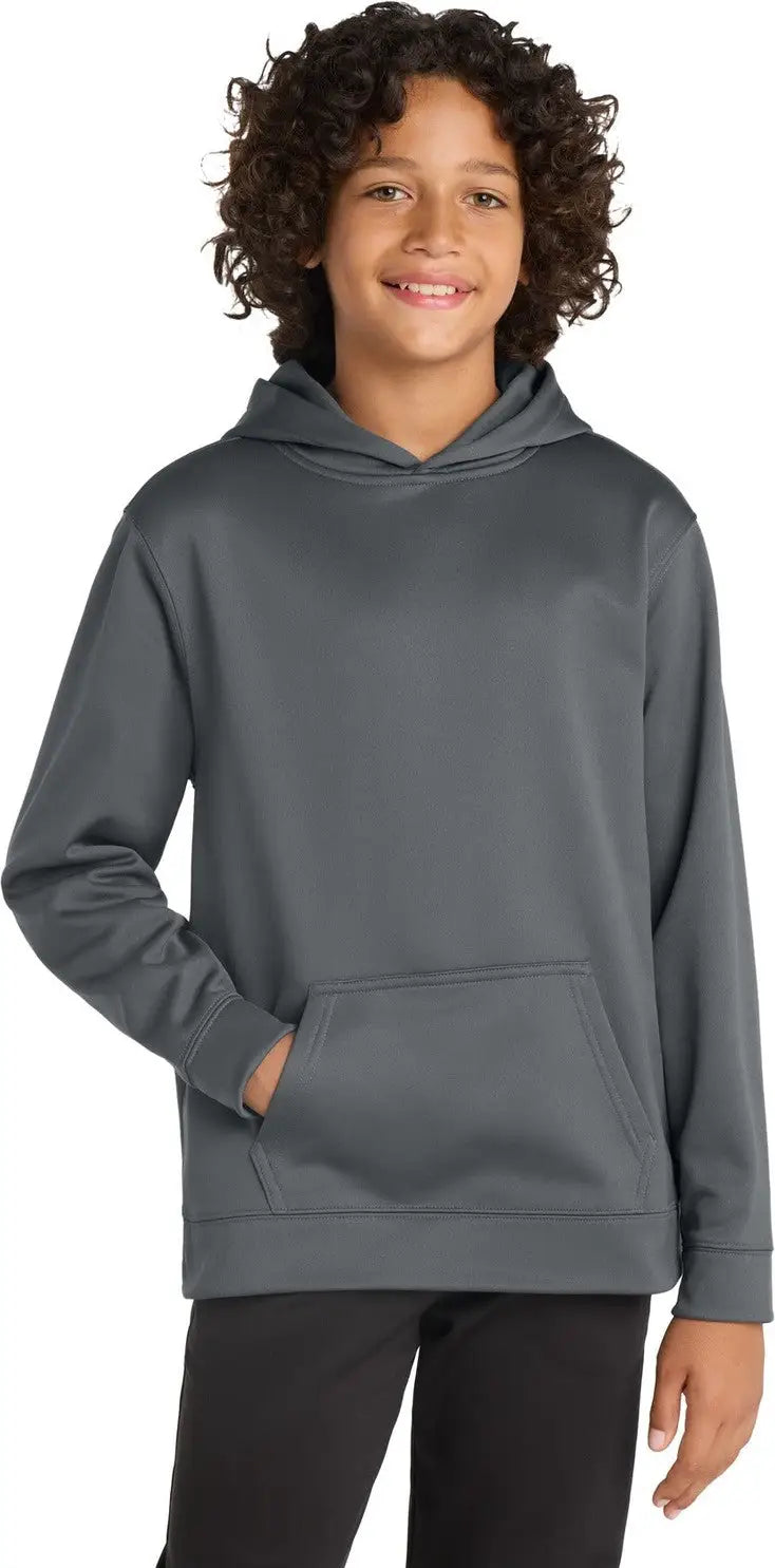 Sport-tek Yst244 Youth Sport-wick Fleece Hooded Pullover - Dark Smoke Gray