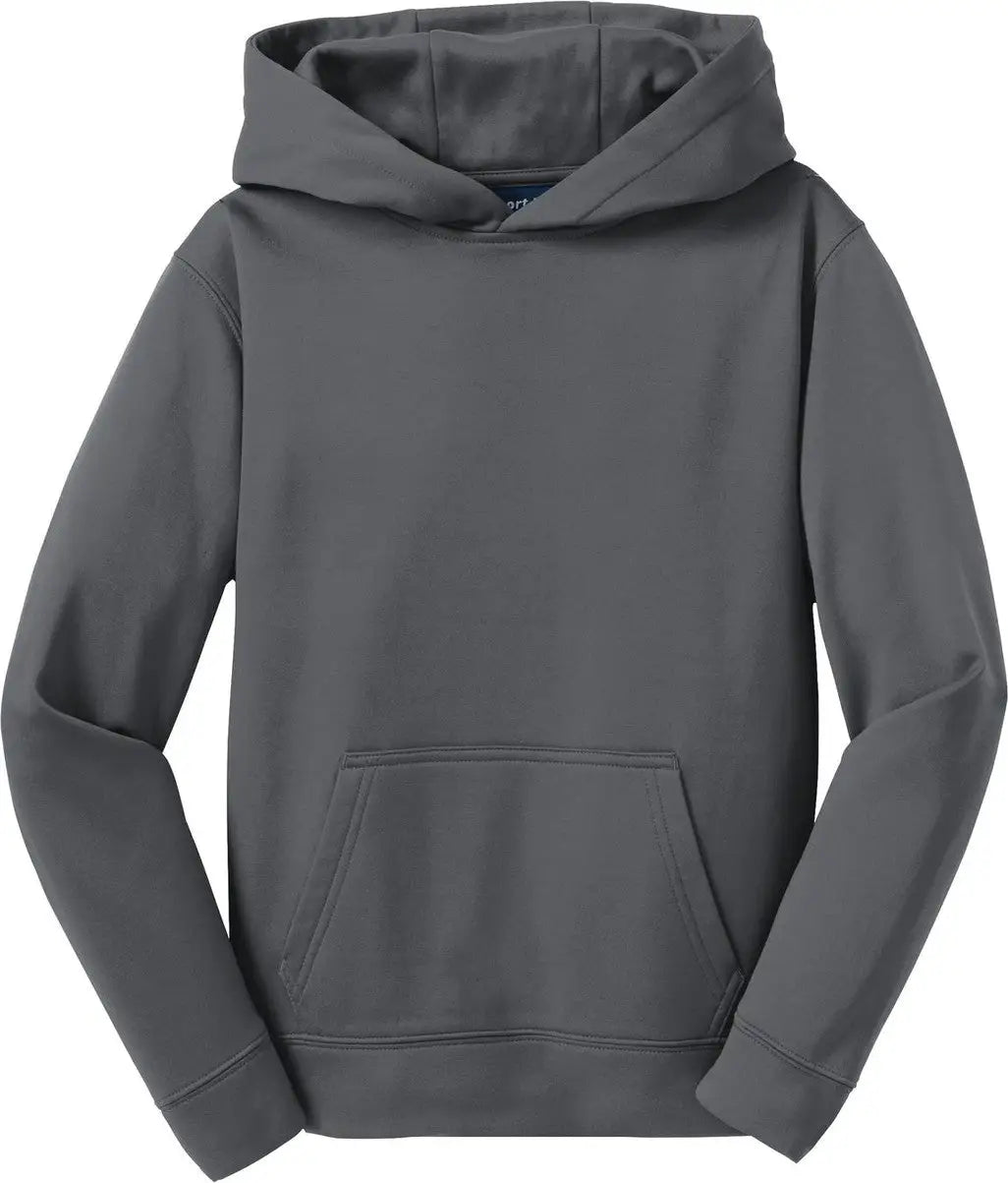 Sport-tek Yst244 Youth Sport-wick Fleece Hooded Pullover - Dark Smoke Gray