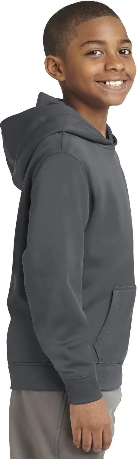 Sport-tek Yst244 Youth Sport-wick Fleece Hooded Pullover - Dark Smoke Gray