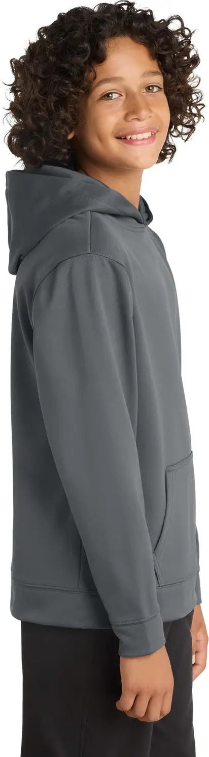Sport-tek Yst244 Youth Sport-wick Fleece Hooded Pullover - Dark Smoke Gray