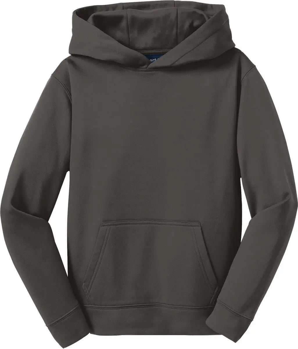 Sport-tek Yst244 Youth Sport-wick Fleece Hooded Pullover - Iron Gray