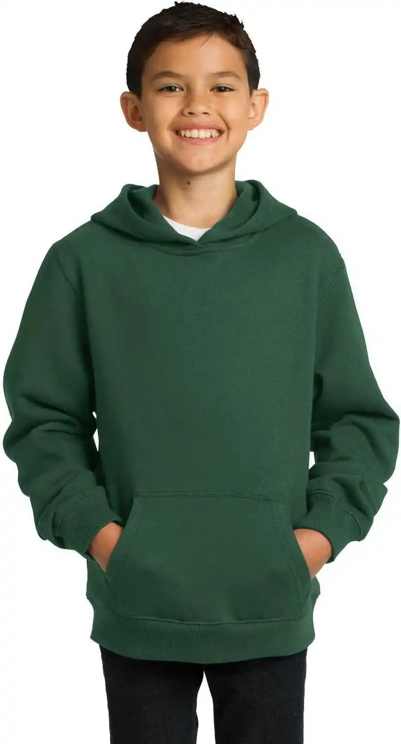 Sport-tek Yst254 Youth Pullover Hooded Sweatshirt - Forest Green