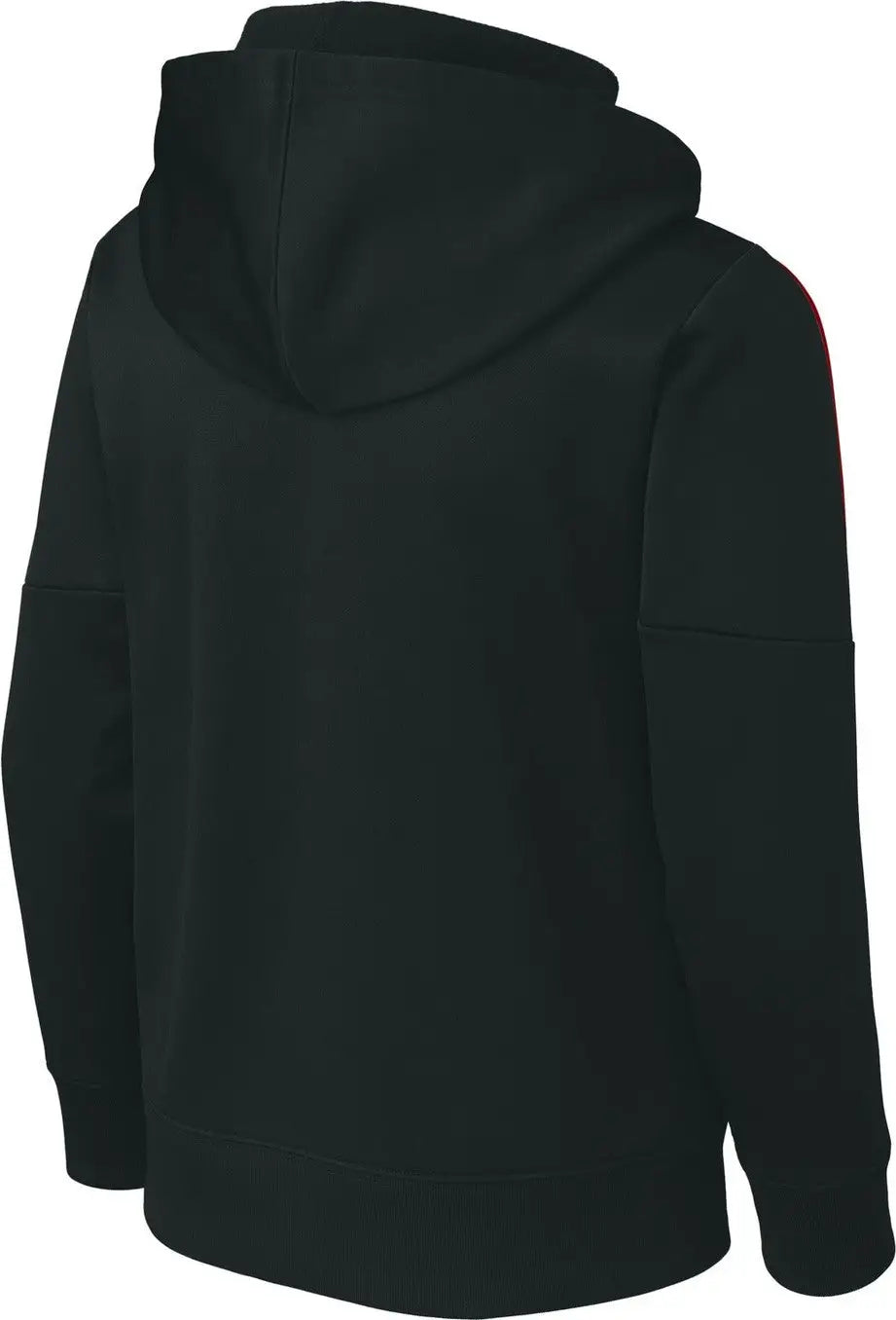 Sport-tek Yst255 Youth Sport-wick Fleece United Pullover Hoodie - Black Deep Red