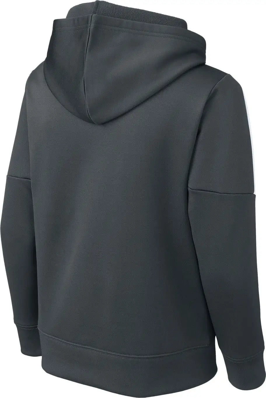 Sport-tek Yst255 Youth Sport-wick Fleece United Pullover Hoodie - Iron Gray White