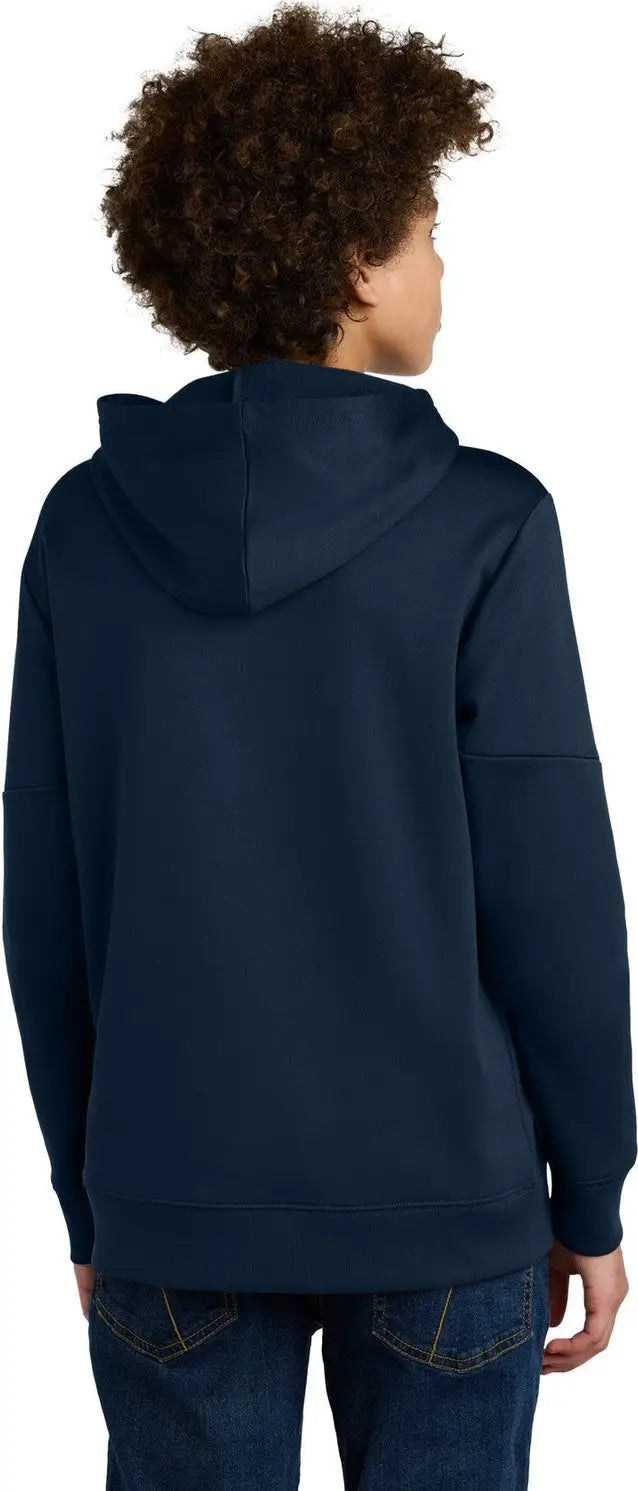 Sport-tek Yst255 Youth Sport-wick Fleece United Pullover Hoodie - Navy White