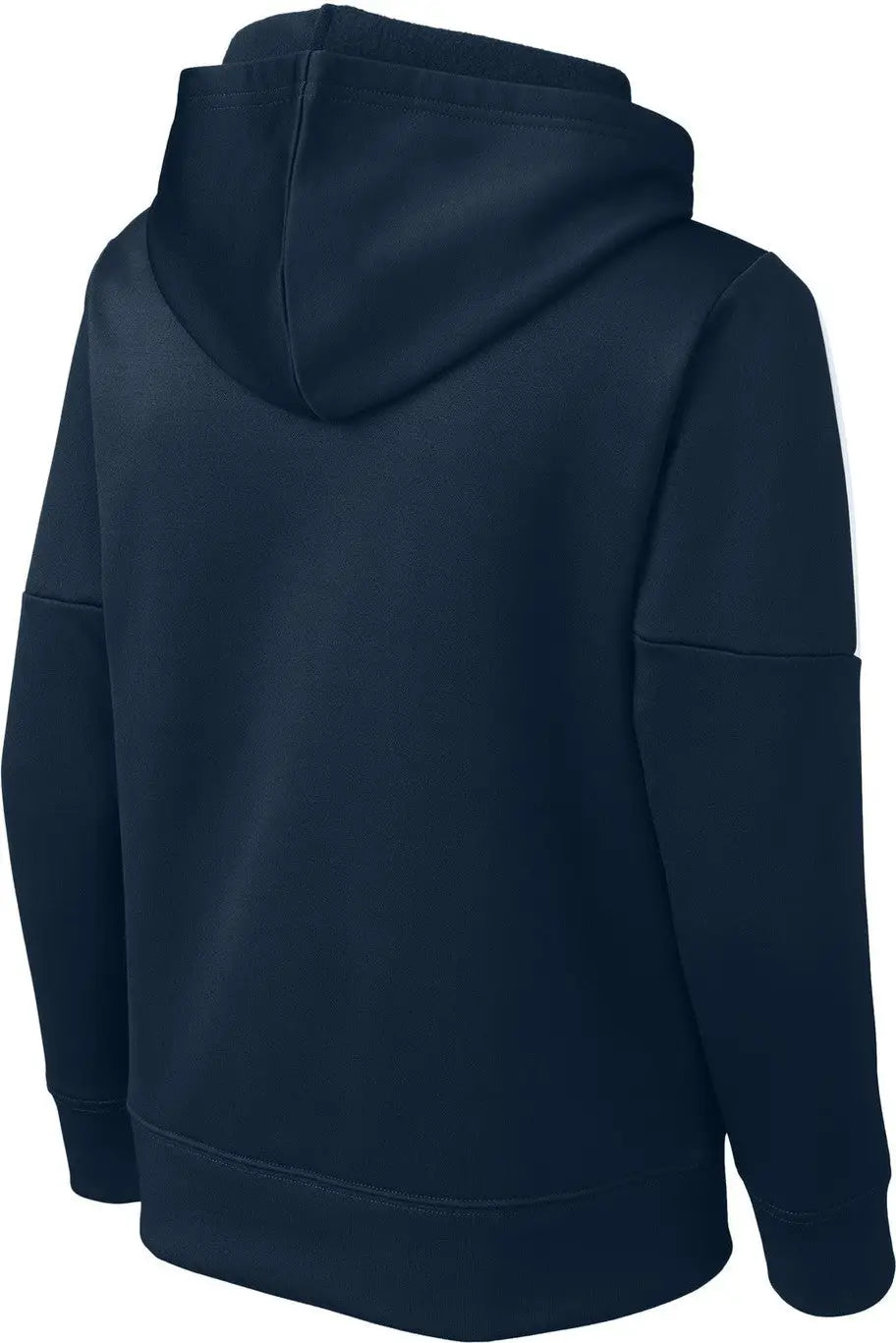 Sport-tek Yst255 Youth Sport-wick Fleece United Pullover Hoodie - Navy White