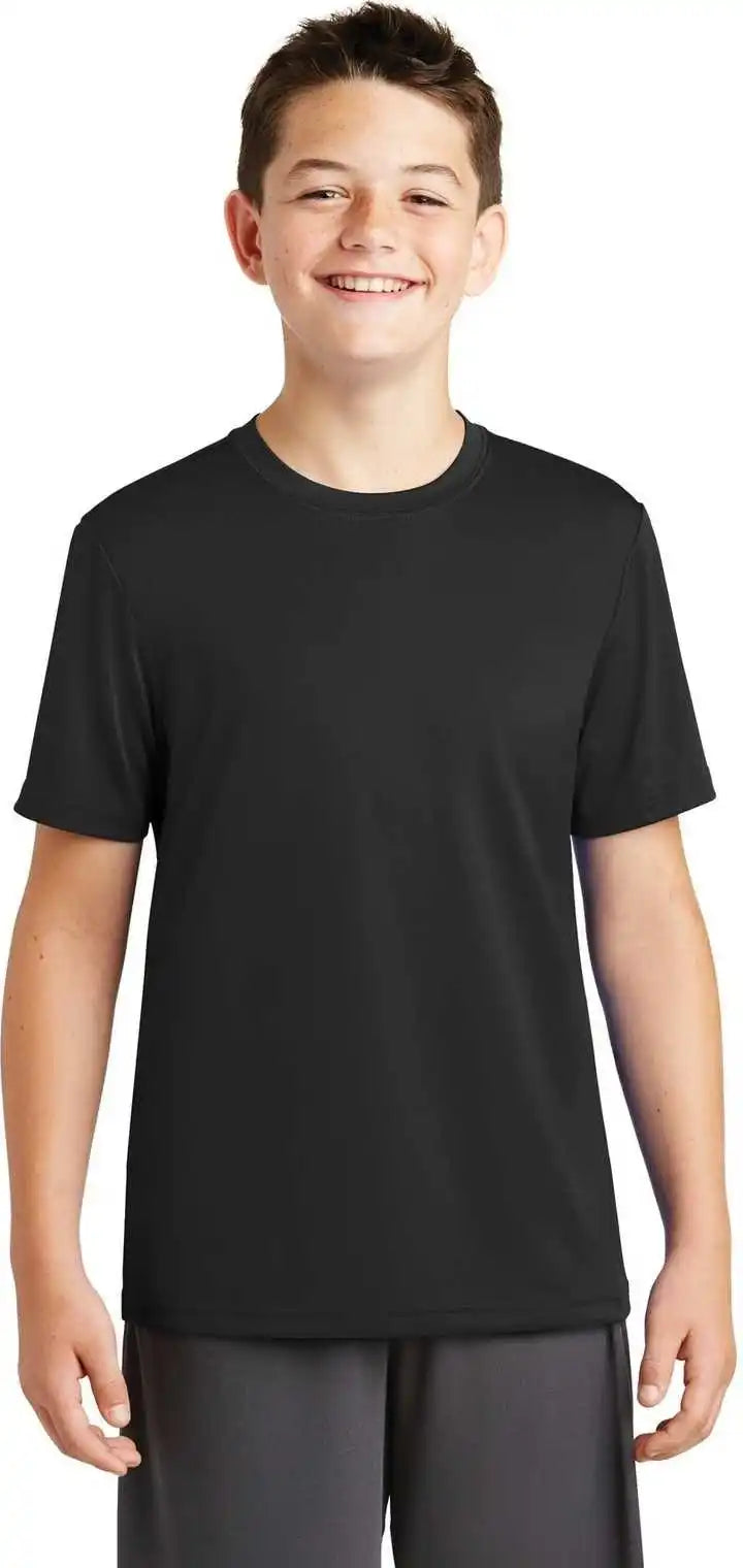 Sport-tek Yst320 Youth Posicharge Tough Tee - Black