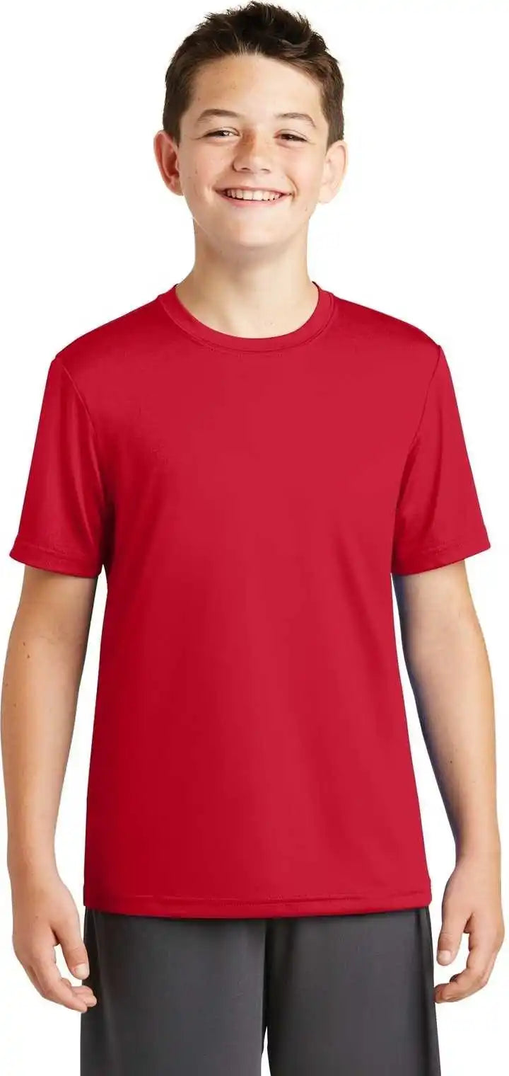 Sport-tek Yst320 Youth Posicharge Tough Tee - Deep Red
