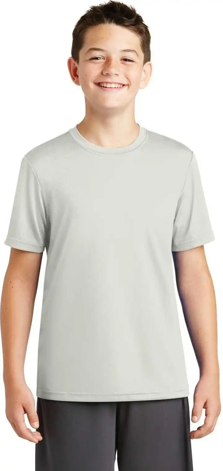 Sport-tek Yst320 Youth Posicharge Tough Tee - Silver